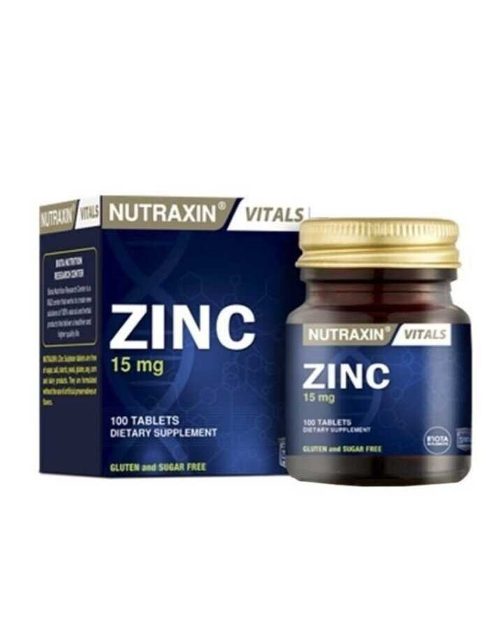 Nutraxin Zinc Sulphate Çinko İçeren Takviye Edici Gıda 100 Tablet - 1