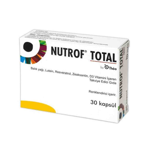 Nutrof Total Balık Yağı, Lutein, Zeaksantin Ve Multivitamin İçeren Takviye Edici Gıda 30 Kapsül - Thea Pharma İlaç