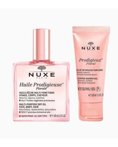 Nuxe Huile Prodigieuse Florale Çok Amaçlı Kuru Yağ 100 ml + Duş Jeli 30 ml 