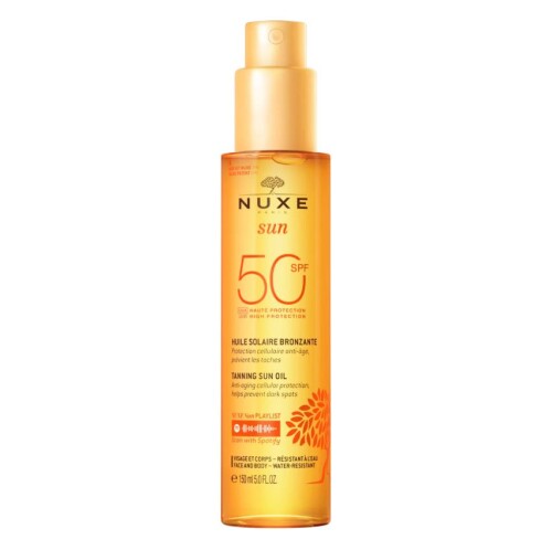 Nuxe Sun Huile SPF50 Bronzlaştırıcı Yüz Ve Vücut Yağı 150ml - KOZMETİK