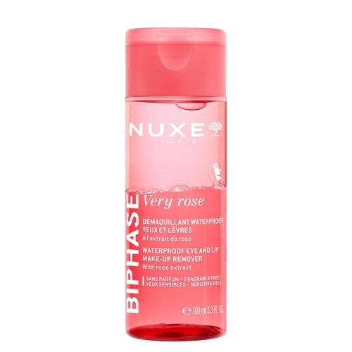 Nuxe Very Rose Biphase Waterproof Eye and Lip Make-Up Remover 100 ml - Nuxe