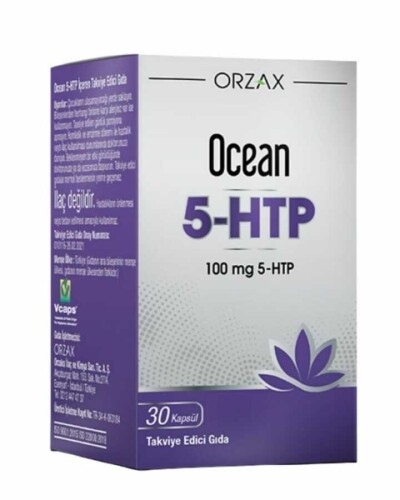 Ocean 5-HTP İçeren Takviye Edici Gıda 100mg 30 Kapsül - Orzax