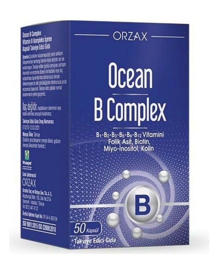 Ocean B Complex Takviye Edici Gıda 50 Kapsül - 1