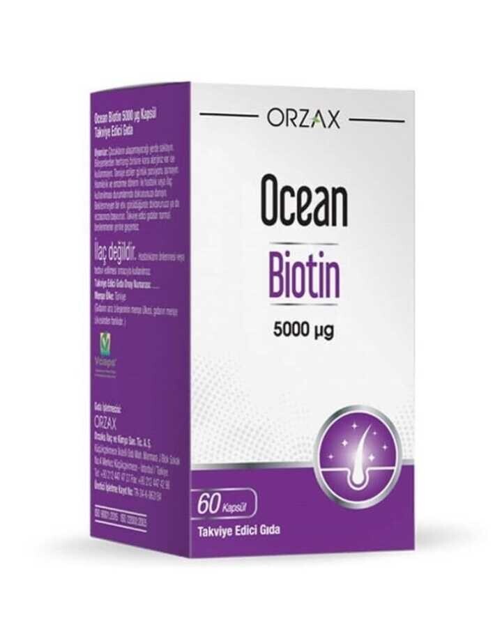 Ocean Biotin Takviye Edici Gıda 5000ug 60 Kapsül - 1