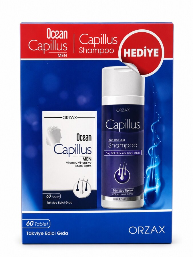 Ocean Capillus Men 60 Tablet + Capillus Şampuan Hediyeli - 1