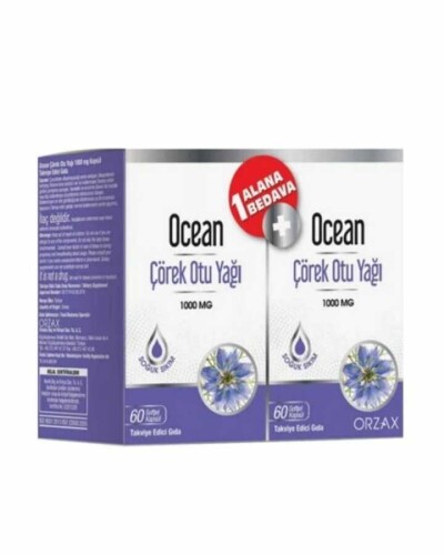 Ocean Çörek Otu Yağı 1000mg 60 Kapsül 1 Alana 1 Bedava - Orzax
