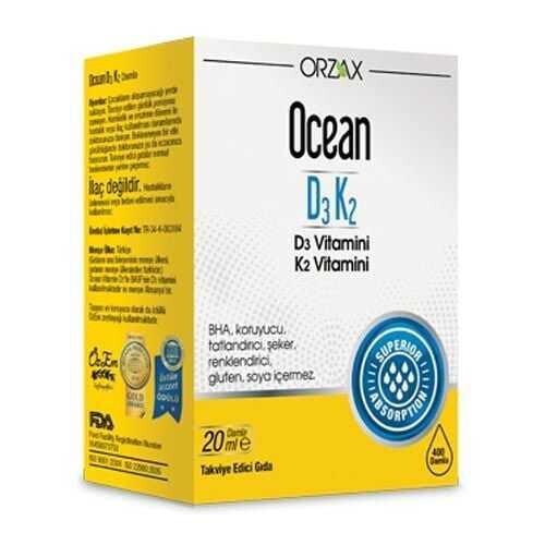 Ocean D3K2 Vitamin Damla 20 ml - 1
