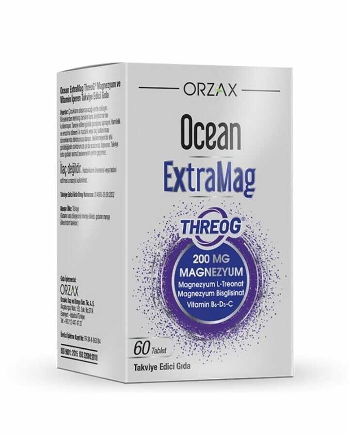 Ocean ExtraMag ThreoG Magnezyum Ve Multivitamin İçeren Takviye Edici Gıda 60 Tablet - 1