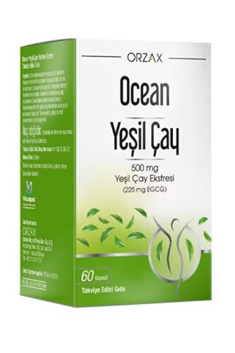 Ocean Green Tea 500mg Yeşil Çay Ekstresi 60 Kapsül - Orzax