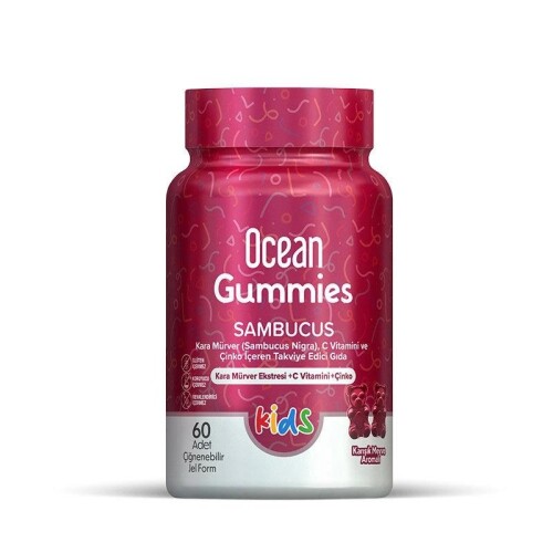 Ocean Gummies Sambucus 60 Adet Çiğnenebilir Jel Form - Orzax