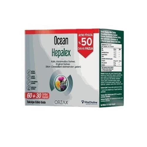 Ocean Hepalex 60+30 Yumuşak Kapsül - Orzax