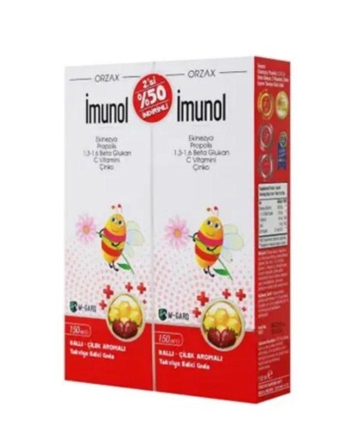 Ocean İmunol Ballı Çilek Aromalı Şurup 150 ML 2'li Paket - Orzax