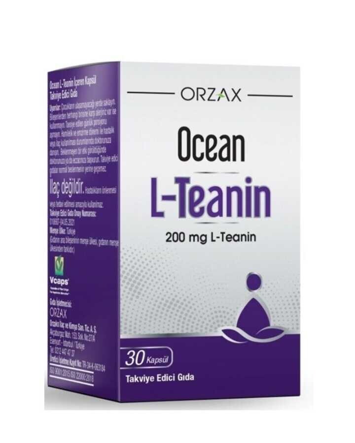 Ocean L-Teanin İçeren Takviye Edici Gıda 200mg 30 Kapsül - 1
