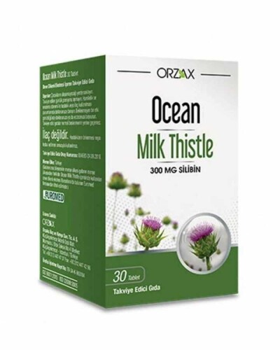 Ocean Milk Thistle Takviye Edici Gıda 30 Tablet - Orzax