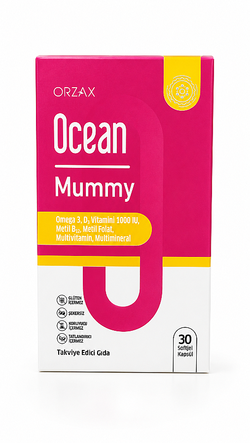 Ocean Mummy Omega 3, Vitamin Ve Mineral İçeren Takviye Edici Gıda 30 Kapsül - 1