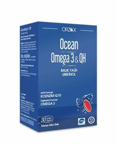 Ocean Omega 3 & QH Takviye Edici Gıda 30 Kapsül - Orzax