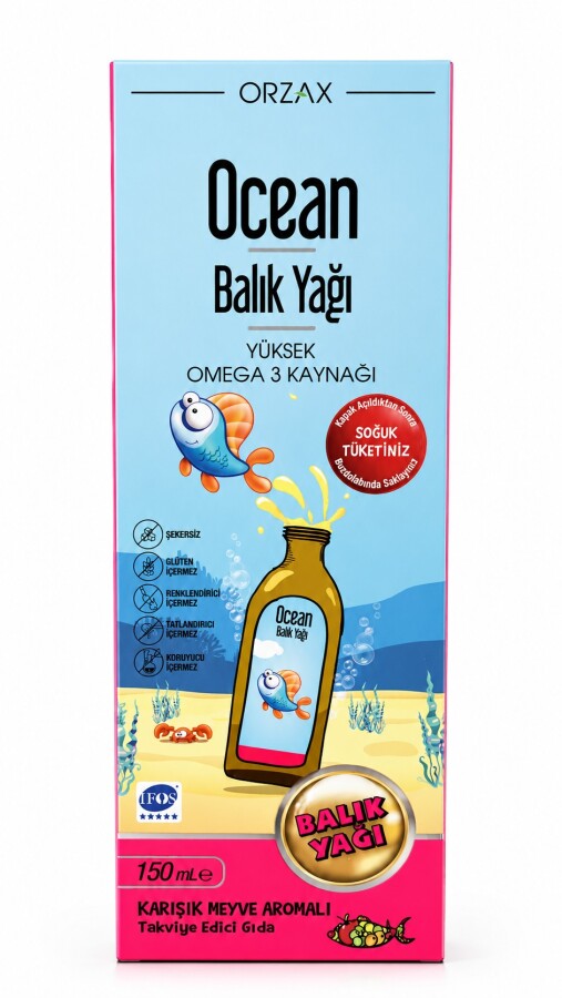 Ocean Omega3 Şurup 150 ml - Karışık Meyve Aromalı - 1
