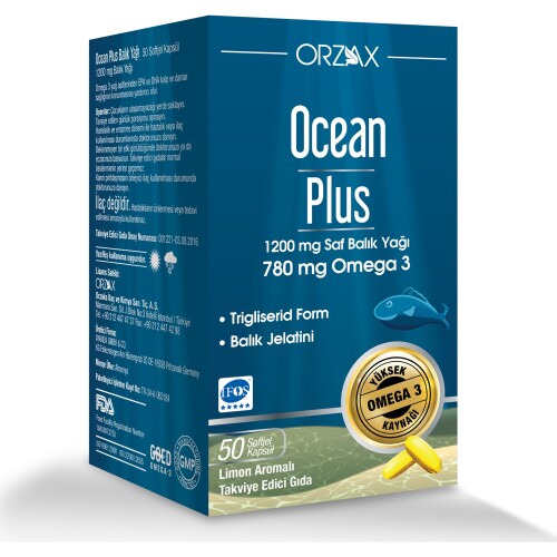 Ocean Plus Balık Yağı 1200mg 50 Kapsül 