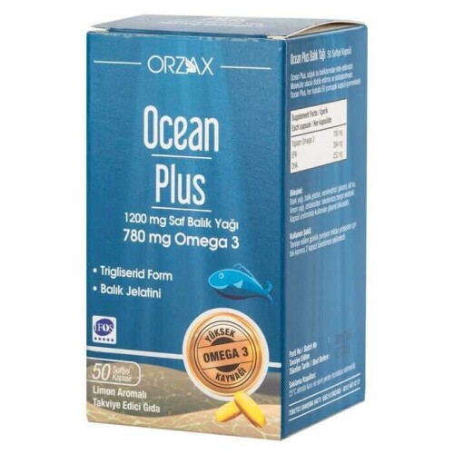 Ocean Plus Balık Yağı 1200mg 50 Kapsül 
