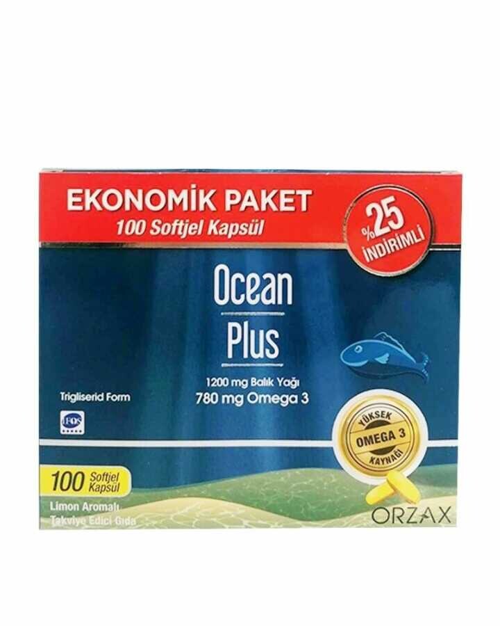 Ocean Plus Limon Aromalı Takviye Edici 100 Kapsül | Ekonomik Paket - 1