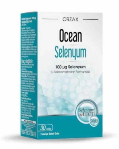Ocean Selenyum Takviye Edici Gıda 30 Tablet - Orzax