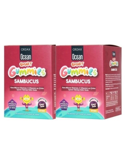 Ocean Smart Gummies Sambucus Karamürver Ekstresi 64 Adet 1 Alana 1 Bedava - Orzax