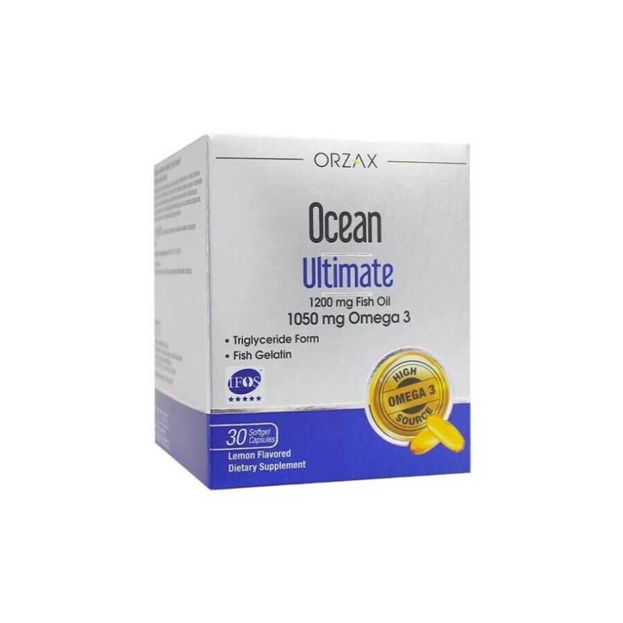Ocean Ultimate 1200 mg Balık Yağı 1050 mg Omega3 Limon Aromalı Takviye Edici Gıda 30 Kapsül - 1