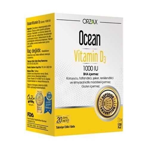 Ocean Vitamin D3 1000 IU Sprey 20ml - 1
