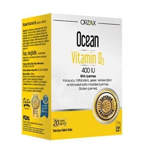 Ocean Vitamin D3 400 IU Sprey 20ml - Orzax