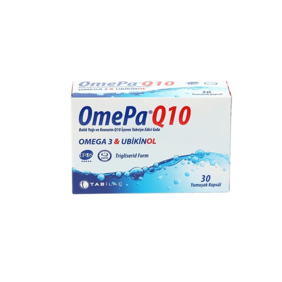 Omepa-Q10 Omega3 Ve Ubiquinol İçeren Takviye Edici Gıda 30 Yumuşak Kapsül - 1