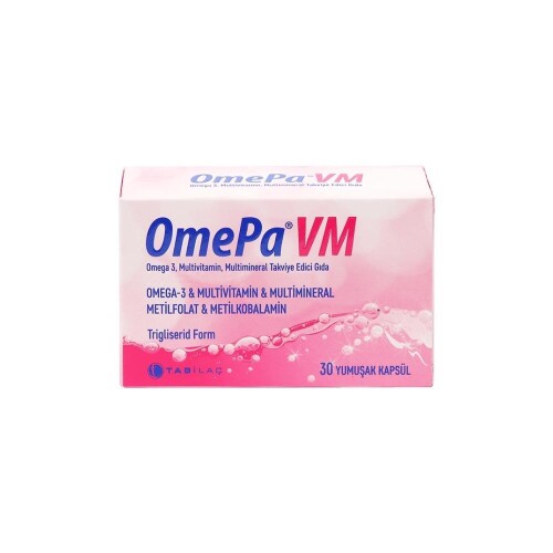 OmePa VM Multivitamin, Multimineral İçeren Takviye Edici Gıda Takviye Edici Gıda 30 Yumuşak Kapsül - Tab İlaç