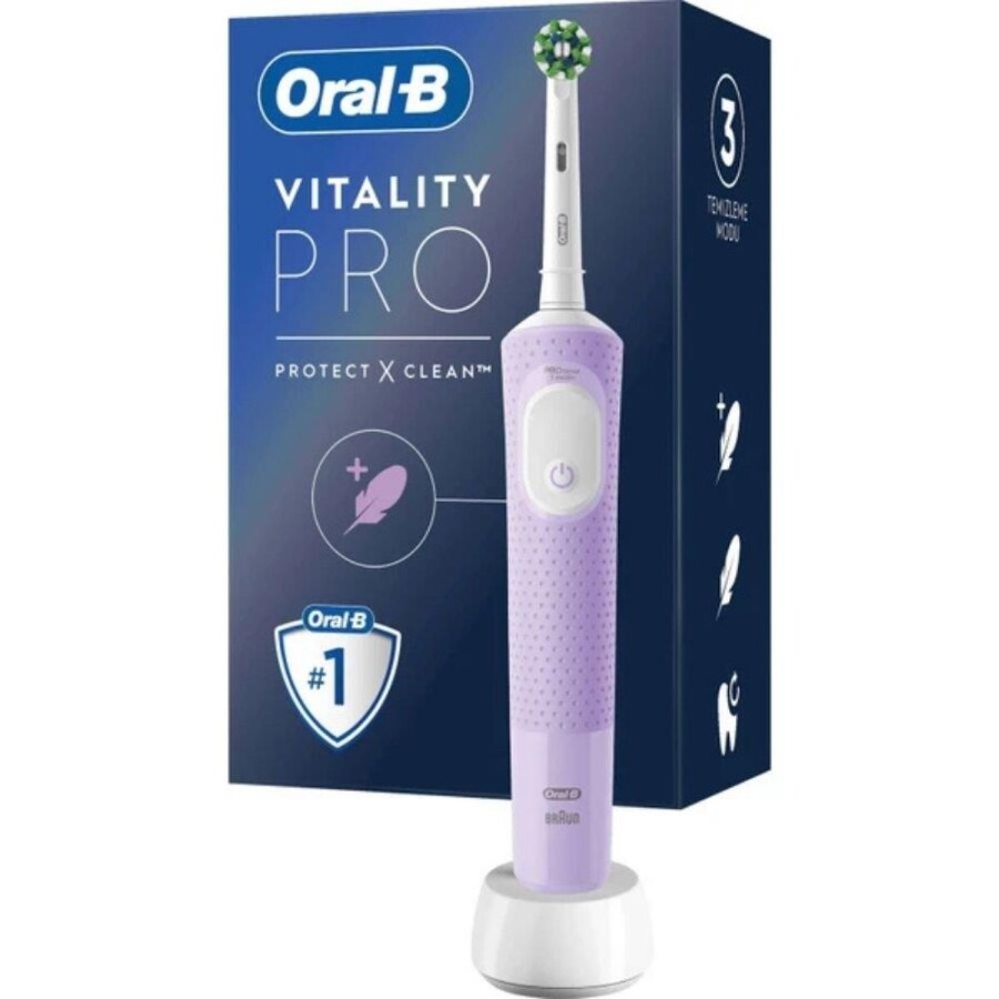 ORAL B D103 Vitality Pro Cross Action Şarjlı Diş Fırçası Lila - 1