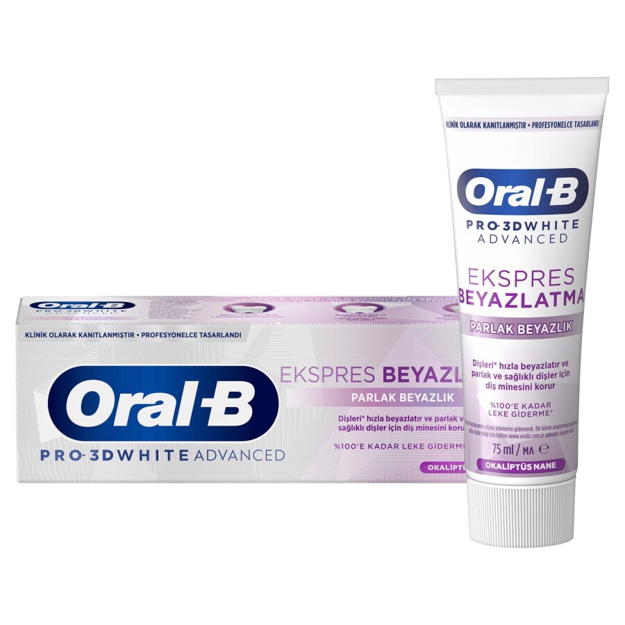 Oral-B Pro-3D White Advanced Ekspres Beyazlatma Diş Macunu 75ml - 1