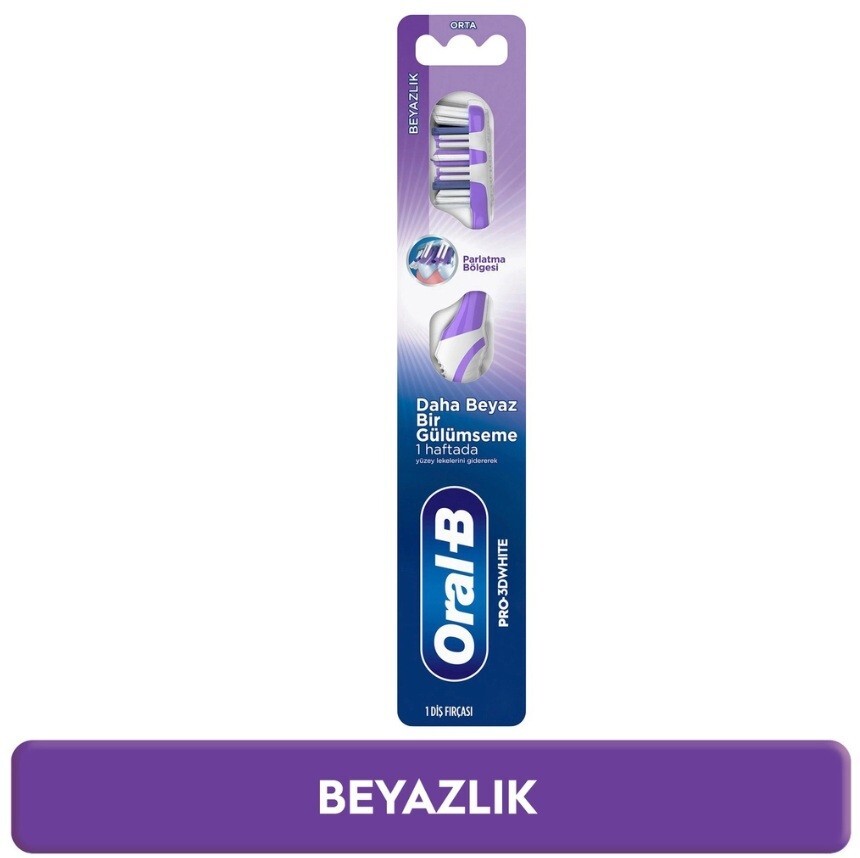 Oral-B Pro-3D White Beyazlık Diş Fırçası Orta - 1