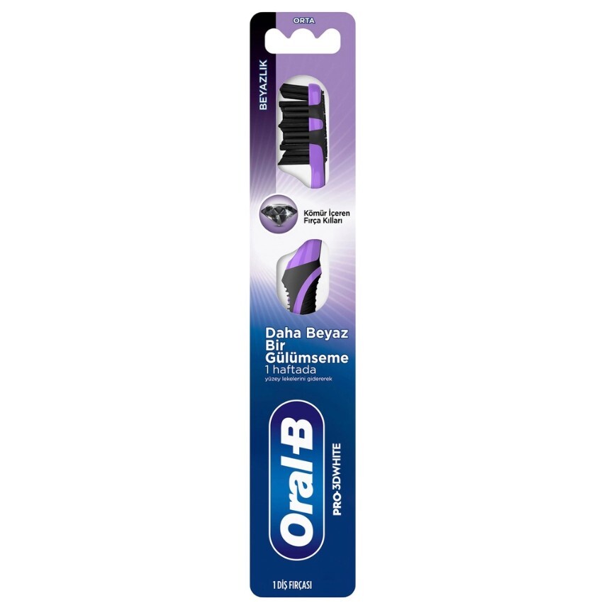 Oral-B Pro-3D White Kömürlü Beyazlık Diş Fırçası Orta - 1