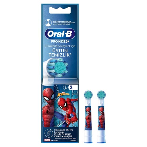 Oral-B Pro Kids Spiderman Şarjlı Diş Fırçası Yedek Başlığı 2 Adet - Oral-B
