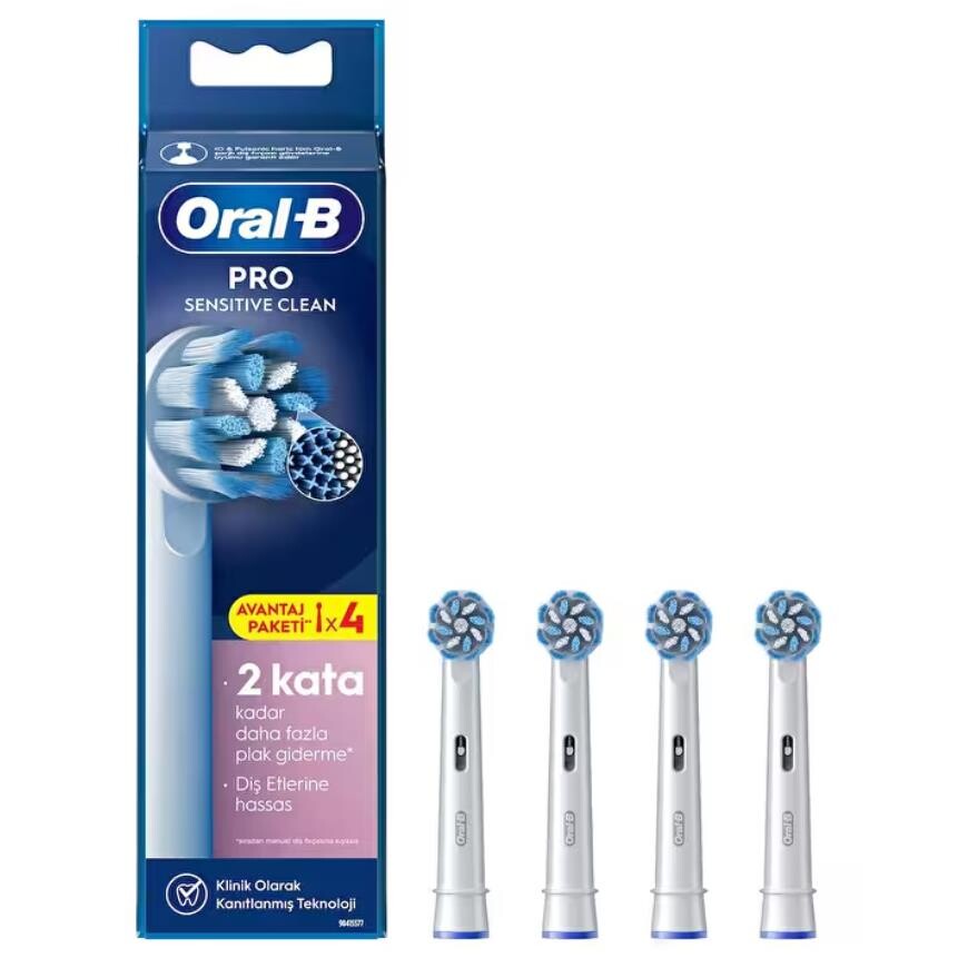 Oral-B Pro Sensitive Clean X-Filament Şarjlı Diş Fırçası Yedek Başlığı 4 Adet - 1