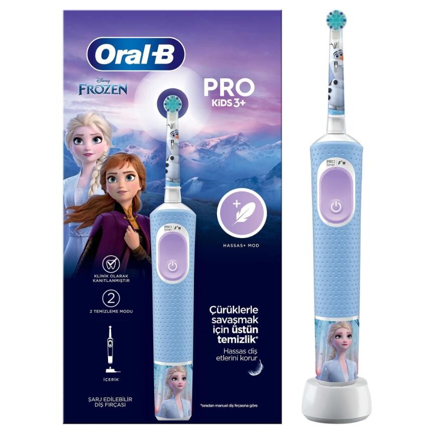 Oral-B Vitality Pro Frozen Özel Seri Çocuklar İçin Şarj Edilebilir Diş Fırçası - 1