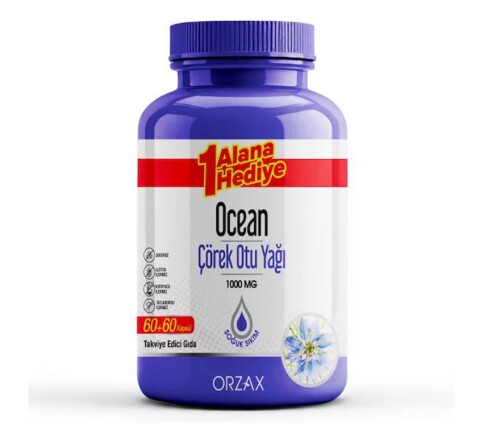 Orzax Ocean Çörek Otu Yağı 1000 mg 120 Kapsül - Orzax