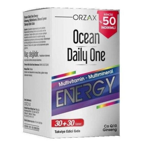 Orzax Ocean Daily One Energy 30+30 Tablet - İkincisi %50 İndirimli - Orzax