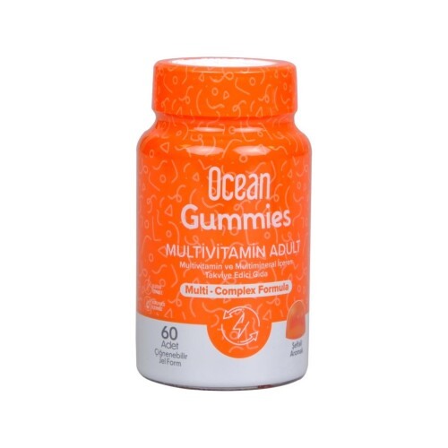 Orzax Ocean Gummies Multivimatimin Adult Takviye Edici Gıda 60 Adet Çiğnenebilir Jel Form - Orzax
