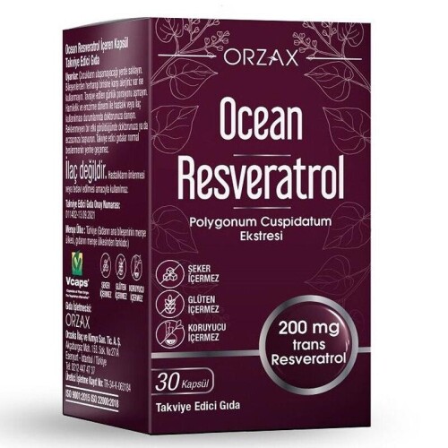 Orzax Ocean Resveratrol Takviye Edici Gıda 30 Kapsül - Orzax