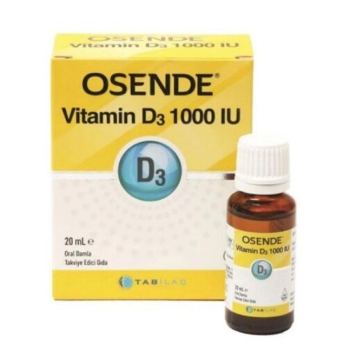 Osende Vitamin D3 Damla 1000 IU 20 ML - Tab İlaç