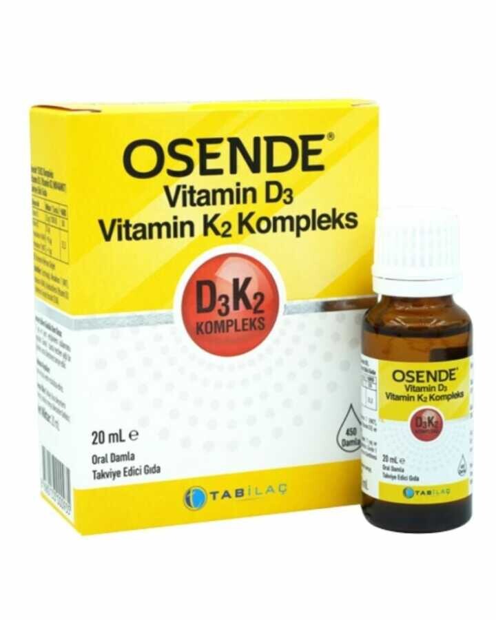 Osende Vitamin D3 K2 Complex Takviye Edici Gıda 20 ml - 1