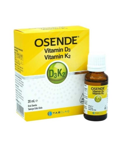 Osende Vitamin D3K2 Takviye Edici Gıda 20 ml - Tab İlaç