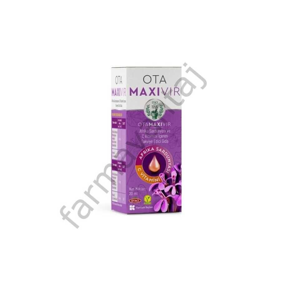 OtaMaxivir C Vitamini ve Afrika Sardunyası İçeren Takviye Edici Gıda 20 ml - 1