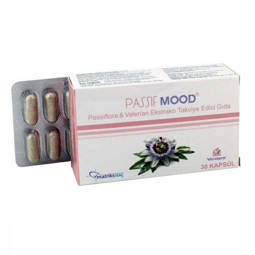 Passif Mood Passiflora ve Kediotu Ekstraktı Takviye Edici Gıda 30 Kapsül - Matriks İlaç