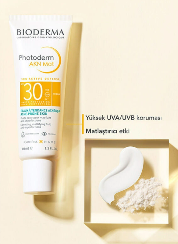 Photoderm Akn Mat SPF30 Renksiz Güneş Kremi 40ml - 4