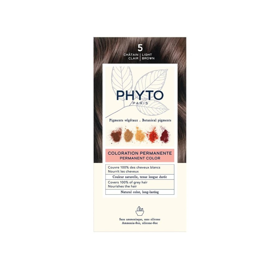 Phyto Color Bitkisel Saç Boyası 5 Açık Kestane -Chatain Clair- Yeni Formül - 1