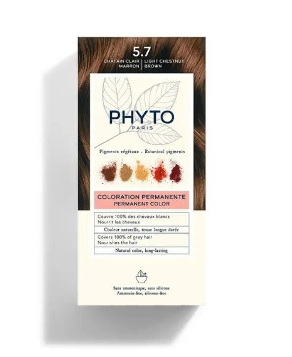 Phyto Phytocolor Bitkisel Saç Boyası - 5.7 Açık Kestane Bakır Yeni Formül - 1